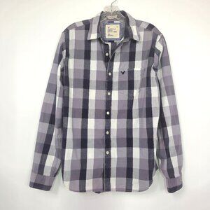 Mens American Eagle button-down Plaid shirt - Size Medium